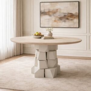 طاولة طعام بوروتو - 4 اشخاص - بيج واوف وايت