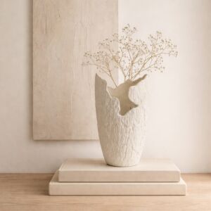 فازة من مجموعة سيراز - حجم كبير - كريمي