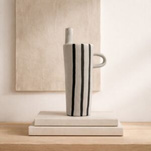 فازة ستريب - من مجموعة براد - رمادي واسود