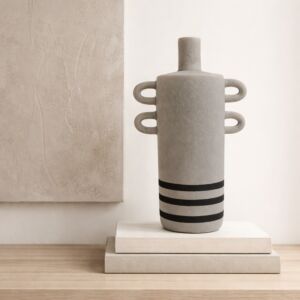 فازة اريموس - من مجموعة براد - رمادي واسود