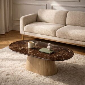 طاولة قهوة من مجموعة جينجر - بني وبيج