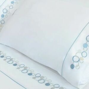 طقم غطاء سرير200 غرزة 6 قطع دوفيه بابلز - أبيض