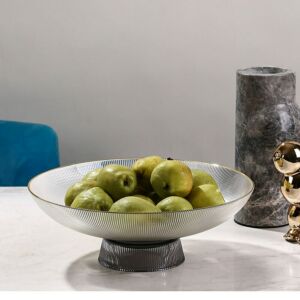 وعاء تقديم بقاعدة مرتفعة سوفتال - كبير - رمادي وفضي