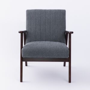 كرسي مفرد لونا - رمادي داكن