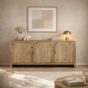 طاولة بوفيه خشب طبيعي كينزا - بني