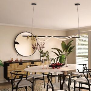 اضاءة معلقة مودرن 40 واط مينا - اسود وذهبي