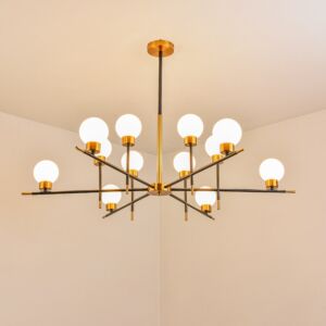 انارة معلقة مودرن أسود وذهبي 12 لمبة G9