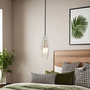 انارة معلقة نحاسي بدون لمبة