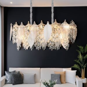 ثريا نيوكلاسيك 85X95 سم - شفاف وذهبي