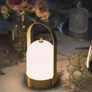 ابجورة طاولة مودرن 23سم بالبطارية - ذهبي