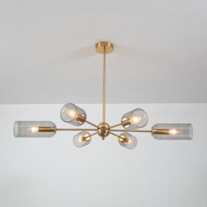إنارة معلقة مودرن علي شكل 6 اذرع - ذهبي