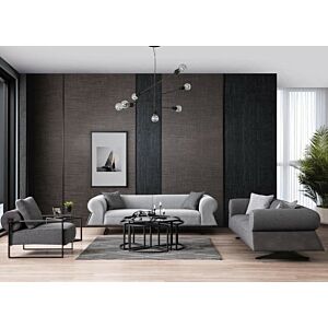 طقم كنب بيرون 4 قطع - رمادي