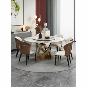 طاولة طعام رخام سكالا لأربعة أشخاص بدون كراسي 