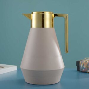 ترمس قهوة شاولا 1 لتر - بيج وذهبي