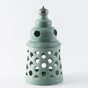 حامل شموع بورسلين من روزيت كبير - ازرق