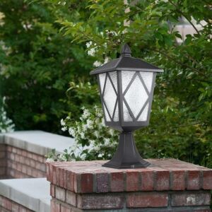 اضاءة خارجية فانوس جلاسي - اسود