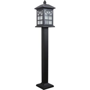 عامود إضاءة خارجية للحدائق 1 متر - اسود