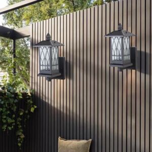 فانوس خارجي جداري - اسود