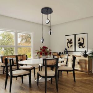 إنارة معلقة إليجانت برايم ثلاثي 3 اضاءات متغيرة - اسود