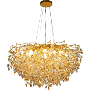 ثريا مودرن قطر80 ذهبي - عسلي وشفاف