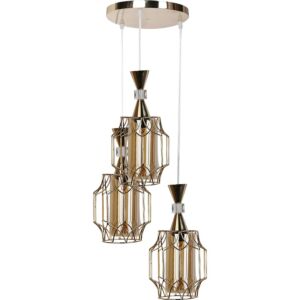 اضاءة معلقة مودرن ثلاثي رينولا - ذهبي
