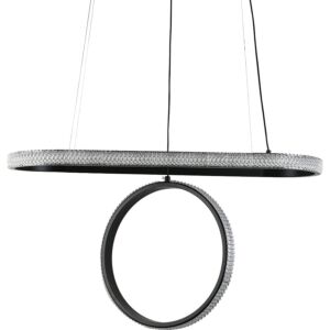 ثريا 3 اضاءات رينغ - 48 واط - اسود