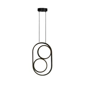 اضاءة معلقة مودرن 38x27 سم 3 اضاءات 60 واط - اسود