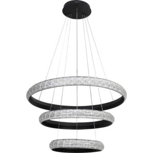 ثريا مودرن ثلاثية 3 إضاءات 200 واط روفيدا - اسود