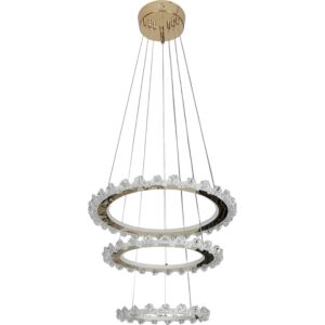 ثريا 3 حلقات مودرن 3 اضاءات - 150 واط - ذهبي