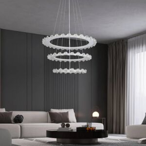 ثريا 3 حلقات مودرن 3 اضاءات - 150 واط - ابيض