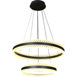 ثريا حلقتين مودرن 3 اضاءات - 135 واط - اسود