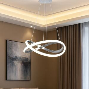 إنارة معلقة مودرن 3 اضاءات روشين - 60 واط - فضي