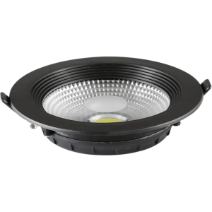 كشاف دفن اسود لون ابيض 14 سم 15 واط