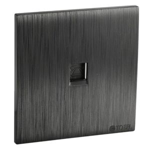 فيش منفذ هاتف تلفون مفرد توفل - اسود بيانو بلاتيني