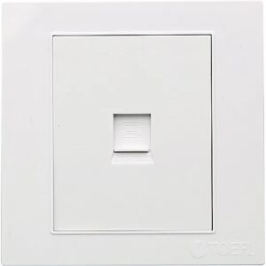 فيش اليكسا منفذ كمبيوتر مفرد لون ابيض سادة توفل