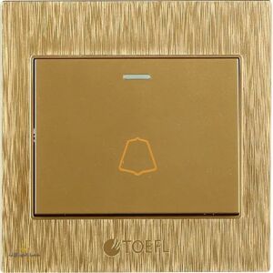 مفتاح جرس لون ذهبي قولد توفل