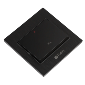 مفتاح سخان مربع 20 امبير - أسود حجري