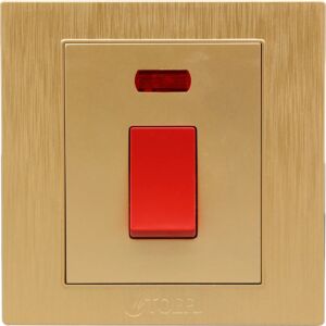 مفتاح مكيف مربع 45 امبير توفل - ذهبي واحمر