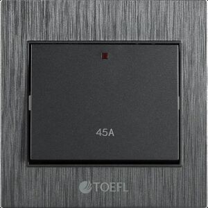 مفتاح تالة مكيف مربع لون رمادي جرافيت توفل