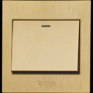 مفتاح إضاءة مفرد لون ذهبي قولد توفل