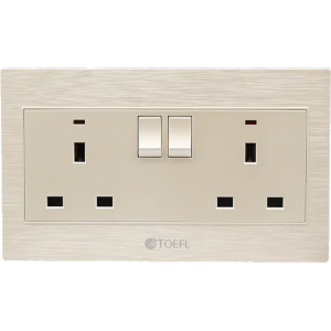 فيش ثلاثي مزدوج مع مفتاح مستطيل لون لولي توفل