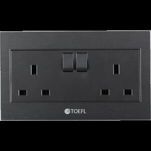 فيش ليلاف ثلاثي مزدوج مع مفتاح مستطيل لون رمادي جرافيت توفل