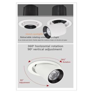 سبوت لايت جرم متحرك مانع للتوهج مفرد 10 واط 8 سم - توفل