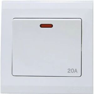 مفتاح سخان مربع من توفل - 20 امبير - أبيض