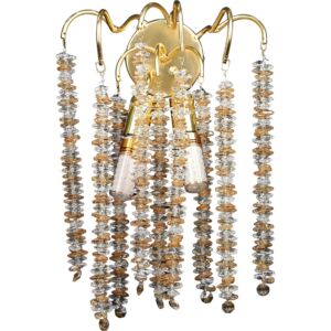 إضاءة جدارية ابليك مودرن ذهبي وشفاف وعسلي