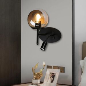 إضاءة جدارية مودرن اسود E27 اشات