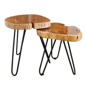 طقم طاولتين جانبيتين ناتشورال - اندستيريل