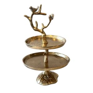 حامل كيك وحلويات دورين مونينغ - ذهبي