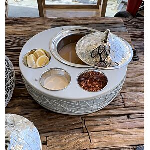 حافظة طعام و 3 زبديات نيست سبستا-رمادي