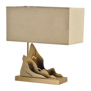 مصباح طاولة ماونتنز معدني - ذهبي